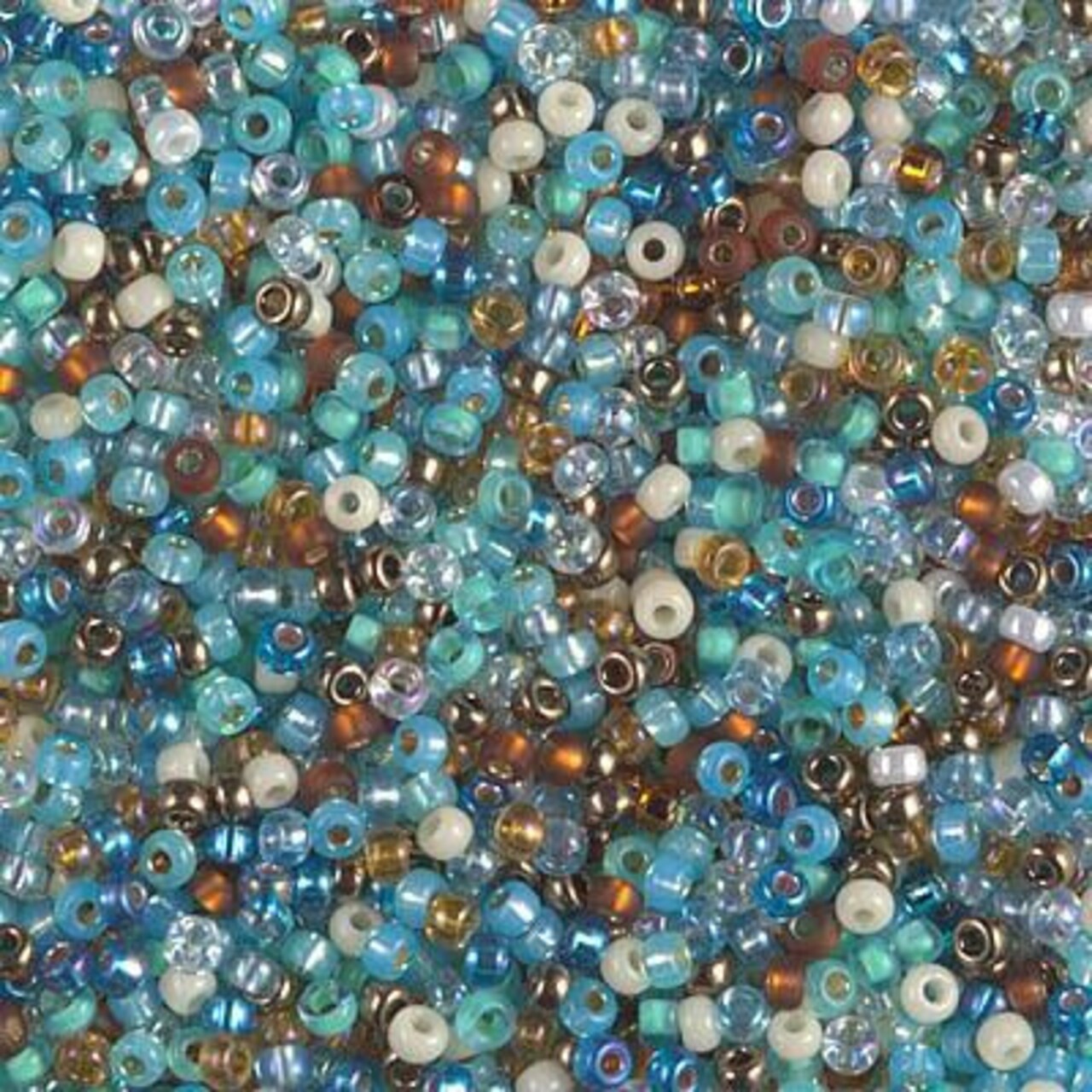 Miyuki 11 Round Seed Bead, 11-MIX-39, Mix - Surf and Sand, 22 grams